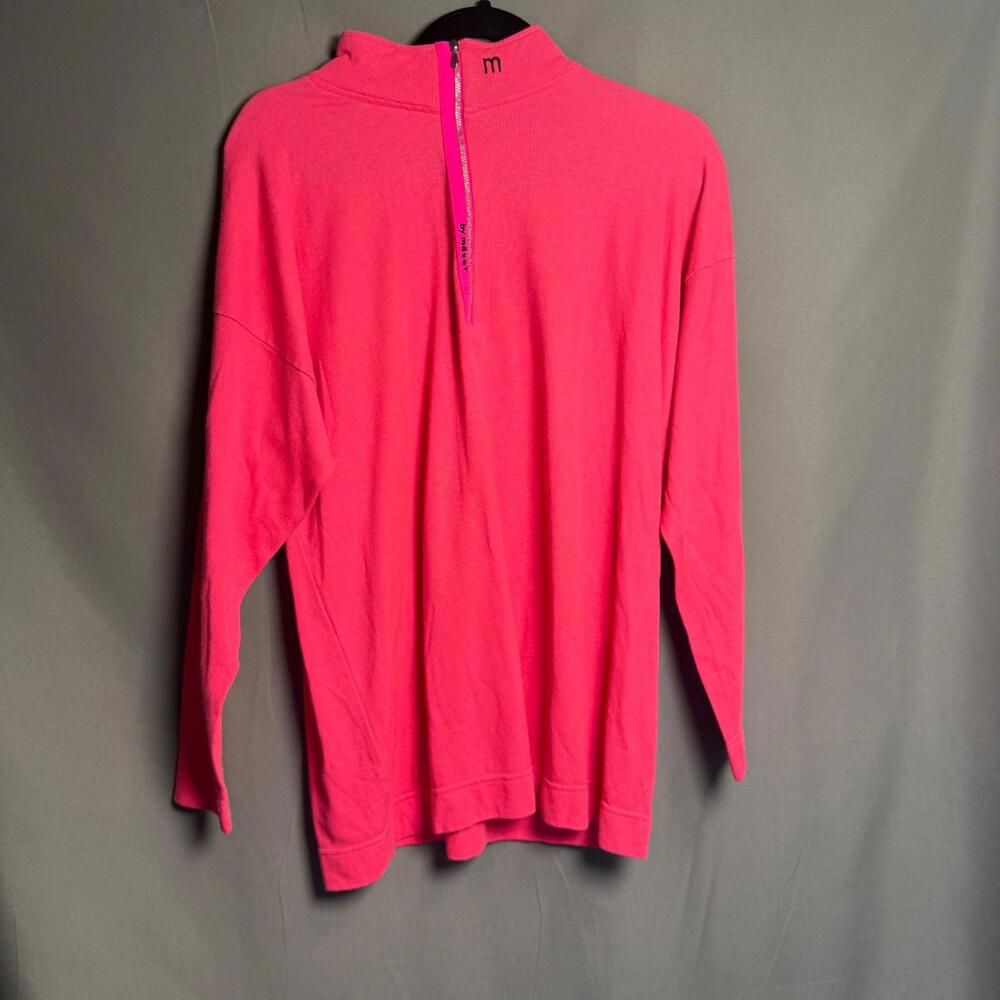 Vintage Maser Austria Neon Pink 1/4 Zip Pullover Sweatshirt M US‎ 14 EU 44